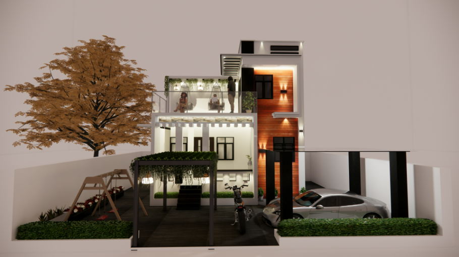 G + 2 House Elevation