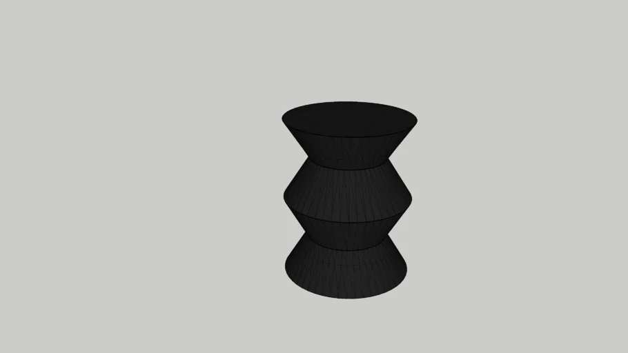 Standard Plastic Bedside Table (Black)