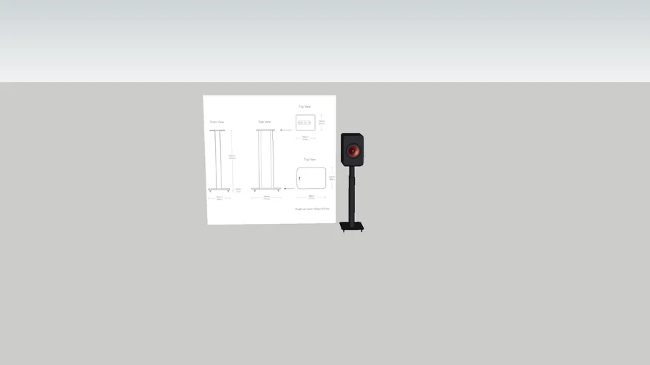 KEF LS50 Meta loudspeaker With KEF S2 Speaker Stand