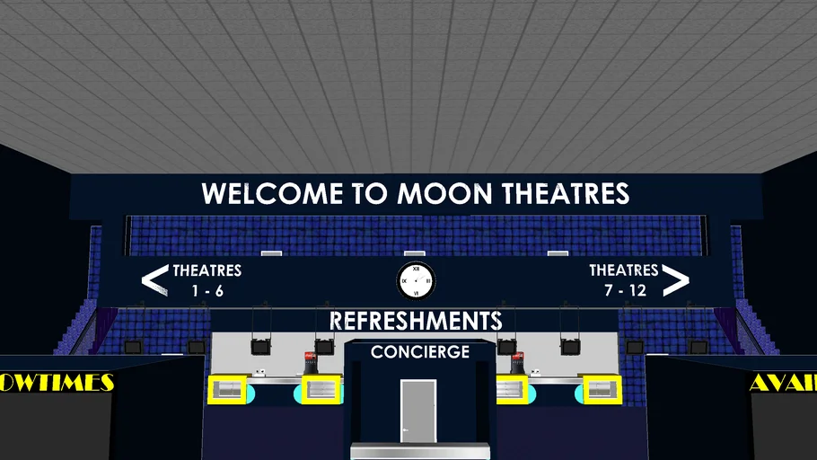 12-Screen Movie Theater - Fully Furnished
