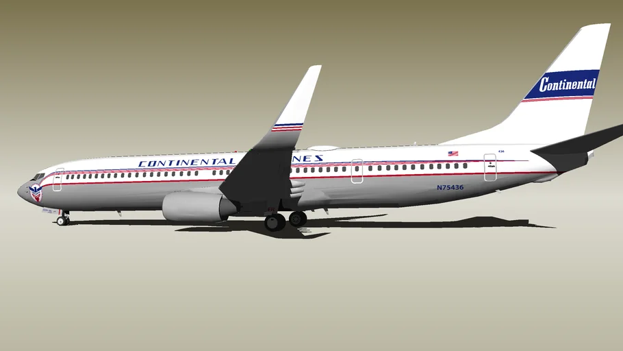 United Airlines Boeing 737-924/ER N75436 “Continental Airlines 75th Anniversary Retro Livery” (2015) (Wi-Fi Dome)