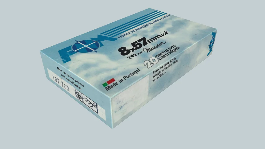 FNM 7.92×57mm Mauser. ammo box