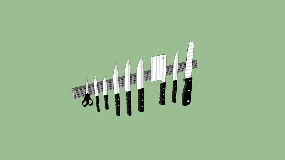 Knife Rack with Scissors