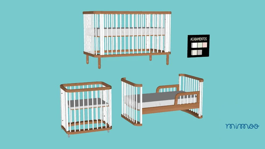 Berço Joy Cores - Mimoo Toys