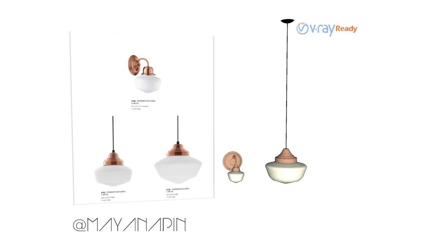 Arandela Bronze Retro Industrial