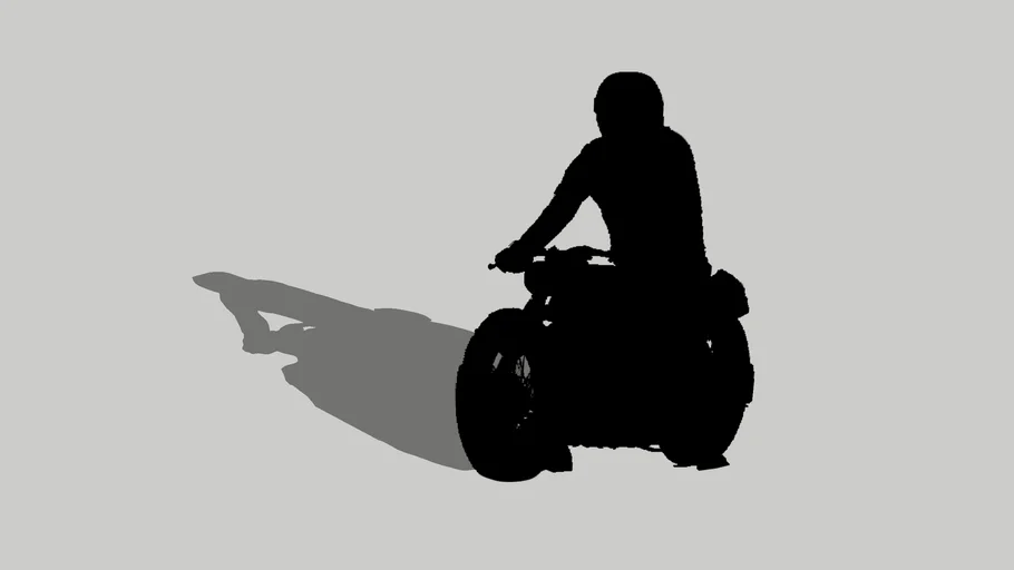 2d Silhouette Motorcycle Man | Face-Me model motorbike people by Zhenaaron