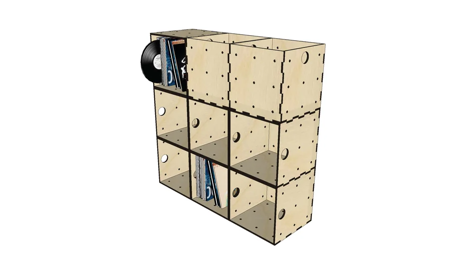 Kiubiq Schallplattenbox Würfel