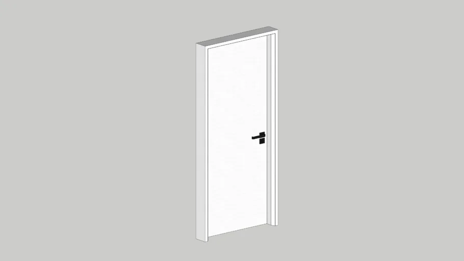 simple white interior wood door