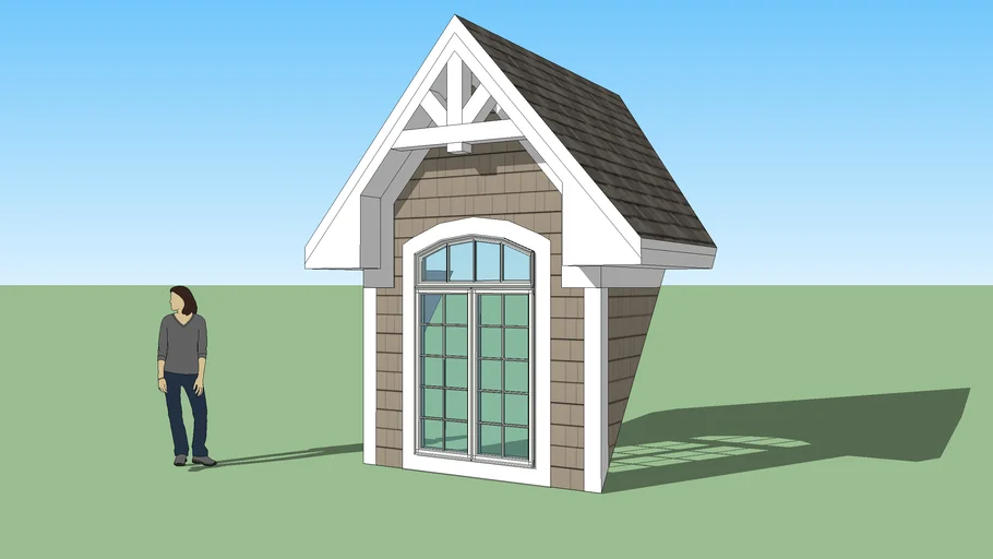8' wide dormer. 16:12 roof pitch