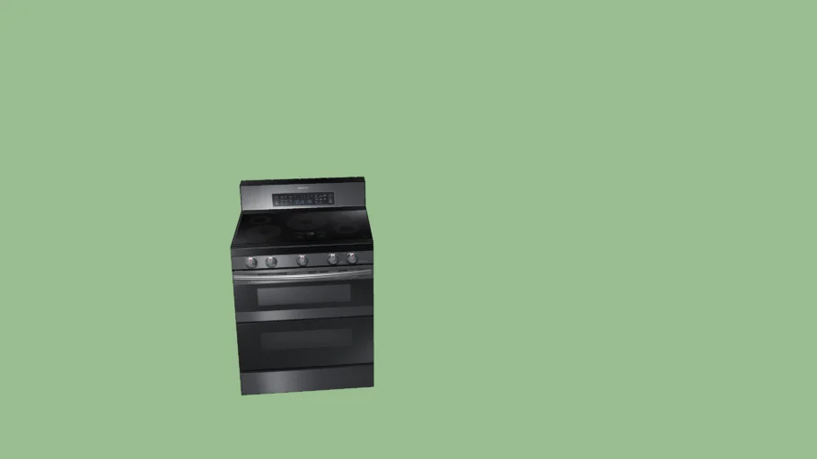 Samsung black stainless steel double oven gas range stove