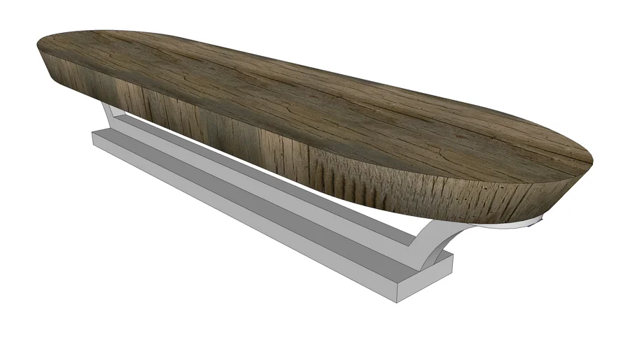 The Navis bench without back rest | 3D Warehouse