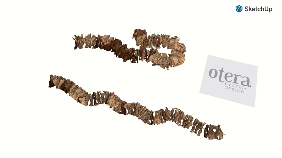Colar Jacarandá Longo NAT - Decoração - Objeto decorativo de mesa e parede - Cascas Naturais