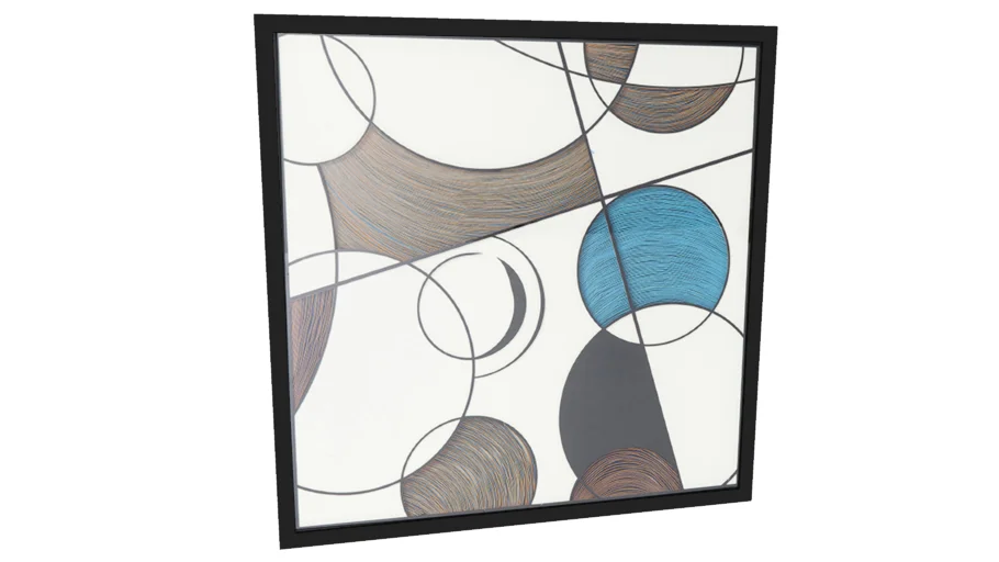 61701 Deco Frame Wall Art Circles 90x90cm