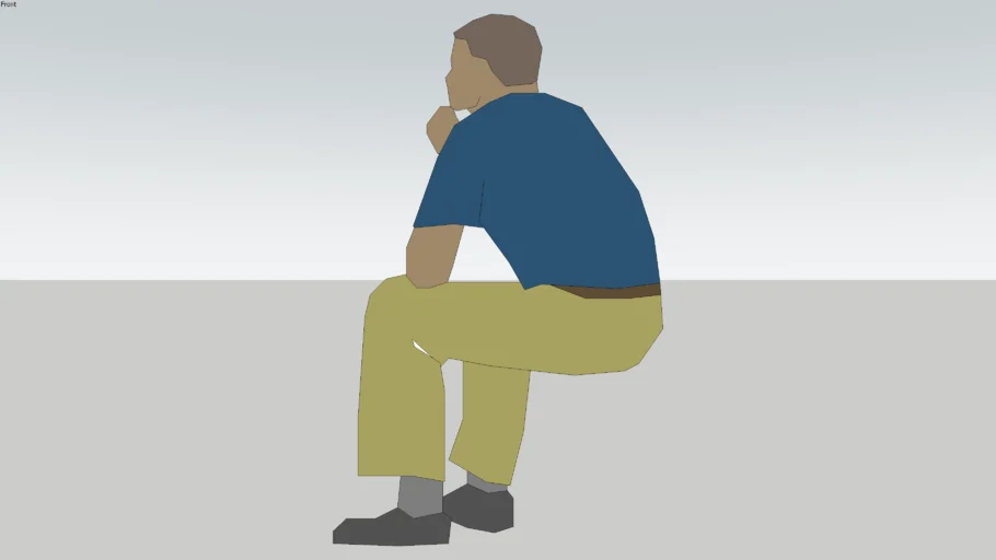 2d man sitting