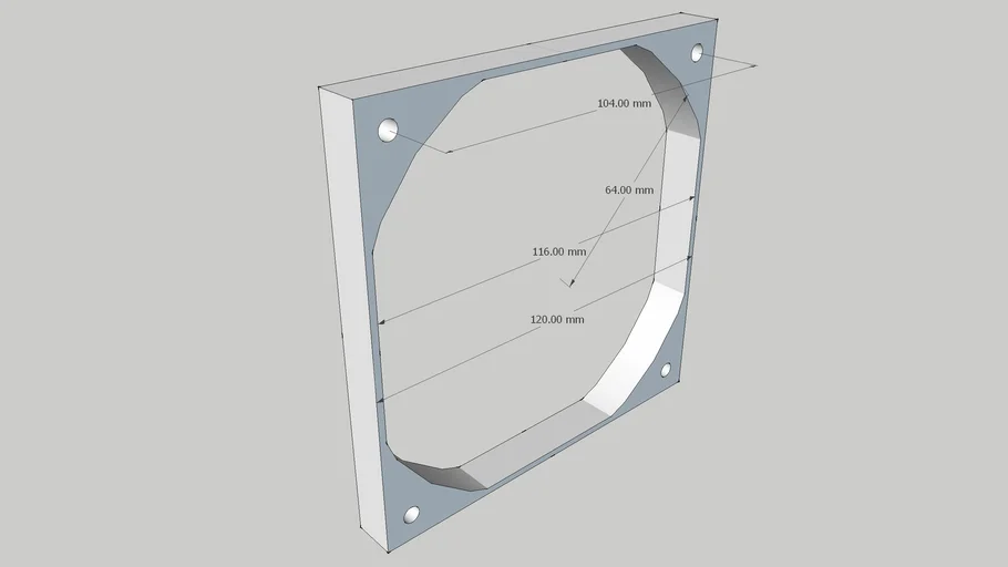 120mm Fan Faceplate Template
