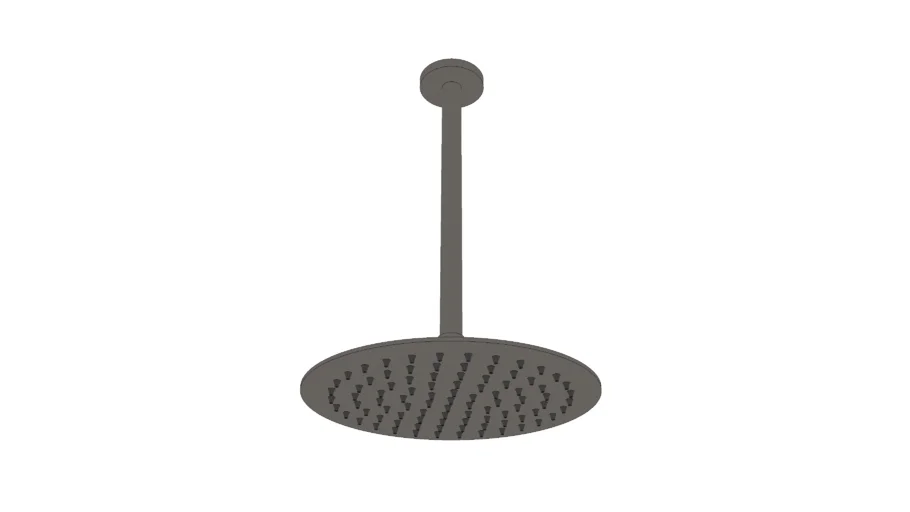 JEE-O slimline shower head small & JEE-O slimline ceiling shower 35 - dark steel