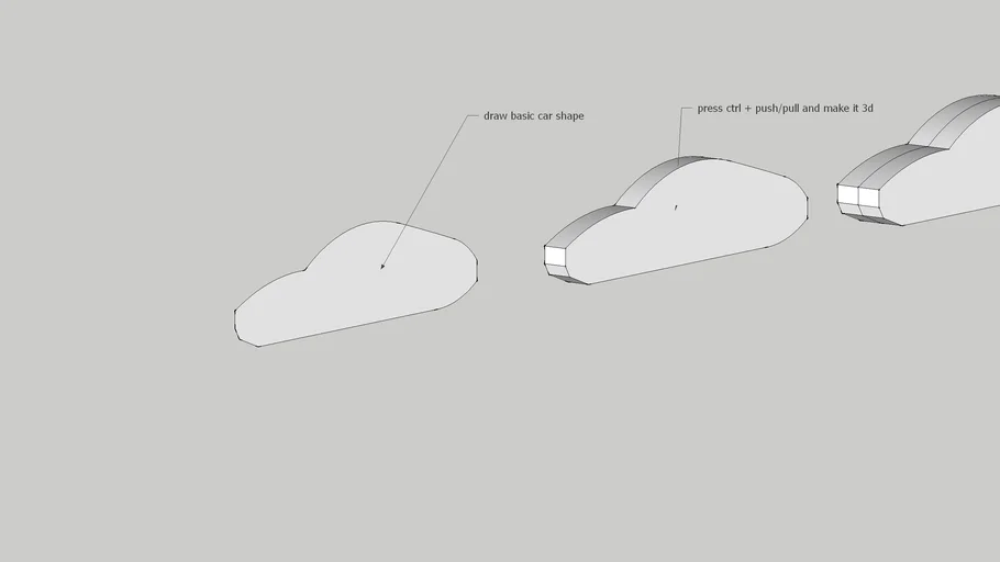 Car Tutorial Using Push/Pull Scale Method