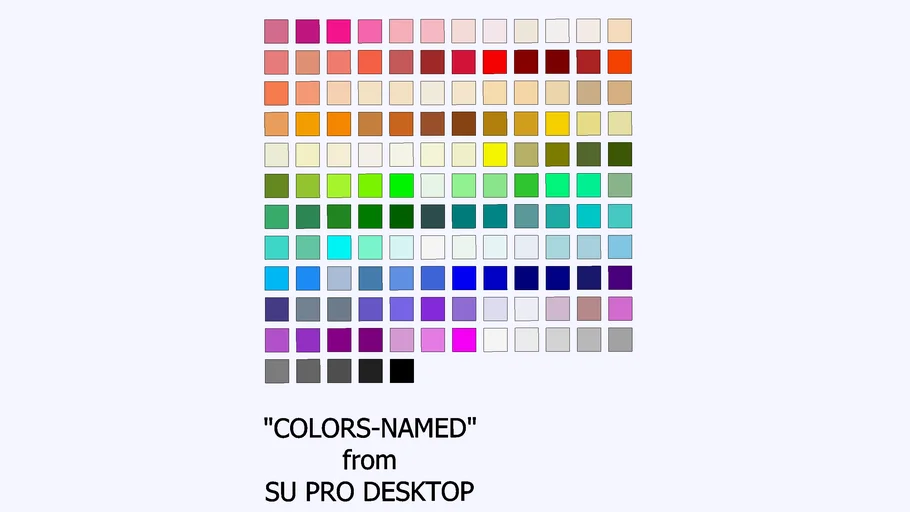 "COLORS-NAMED" Pallet: Material pallet called "COLOR-NAMED" in SU Pro Win