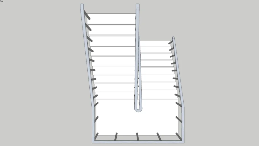 Modern U shaped Stair Case
