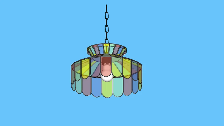 Lustre com Vitral