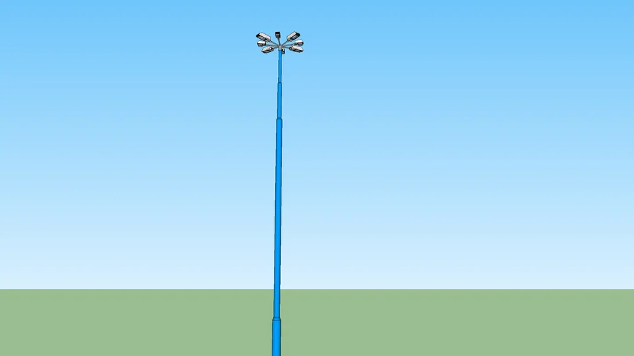 High mast with 8x ArcLamp Killer 4x2000W & 4x150W