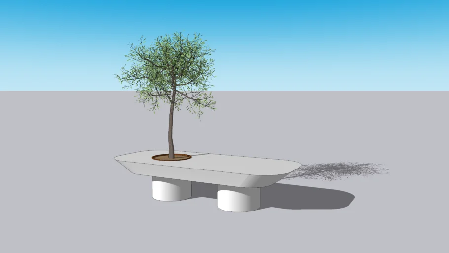 Outdoor concrete table/bench