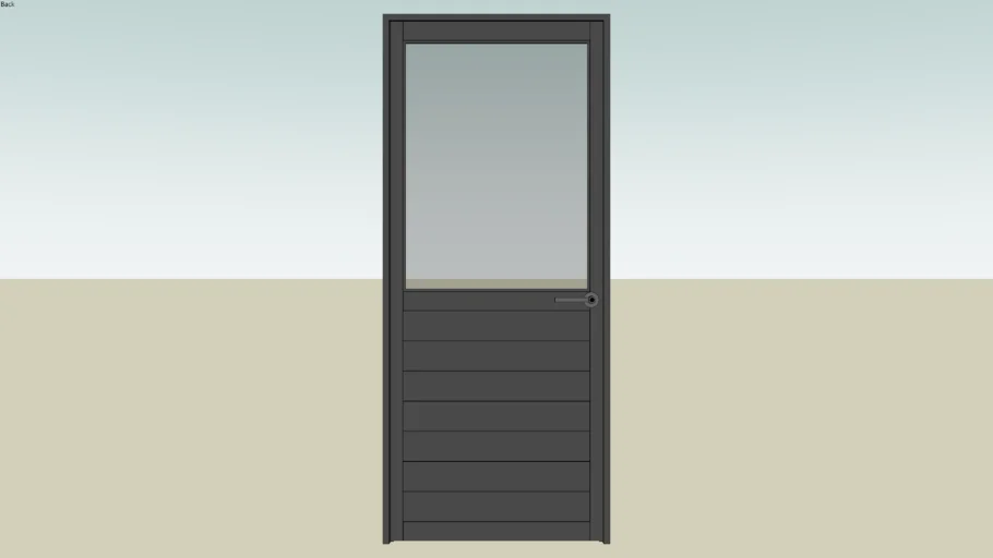 Puerta Aluminio Negra Cocina