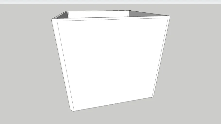 Large Square White Pot