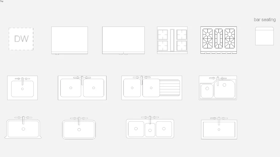 2D Symbols - Kitchen