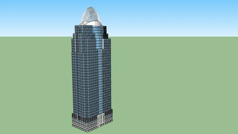 Great American Tower at Queen City Square. (Ready for 3D Print STL file)