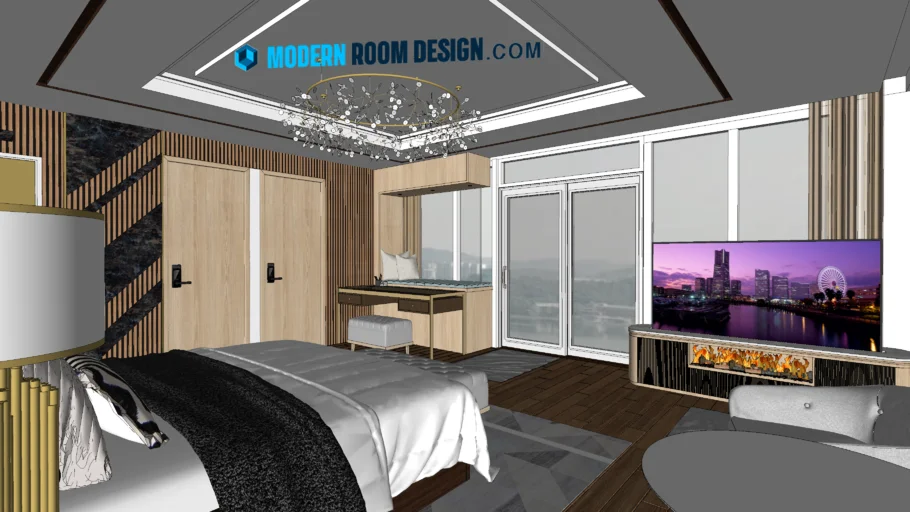 Vietnam Modern Bedroom Window facing