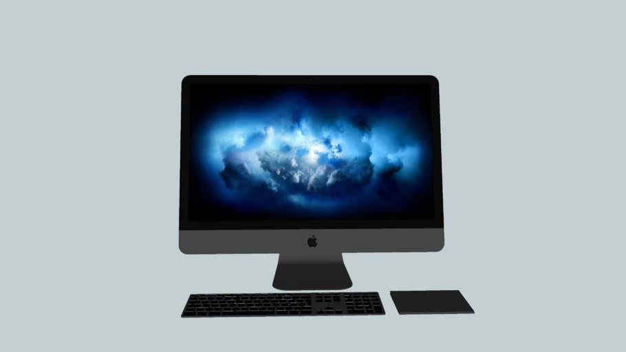 Imac pro + magic keyboard black + magic trackpad 2 black