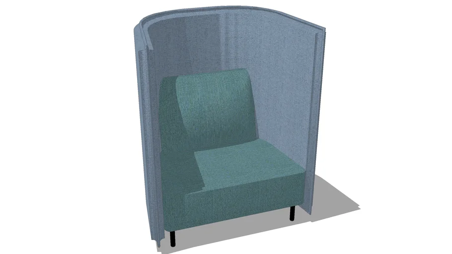 naughtone Cloud Plain High Back Sofa 1.5 Seat