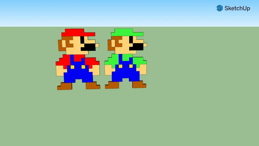 mario & luigi 8 bit