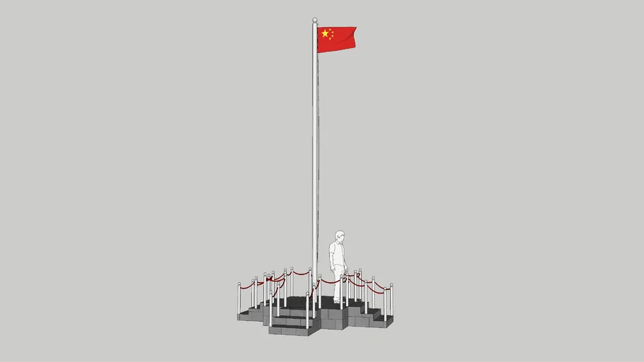 中国国旗旗杆旗座 五星红旗