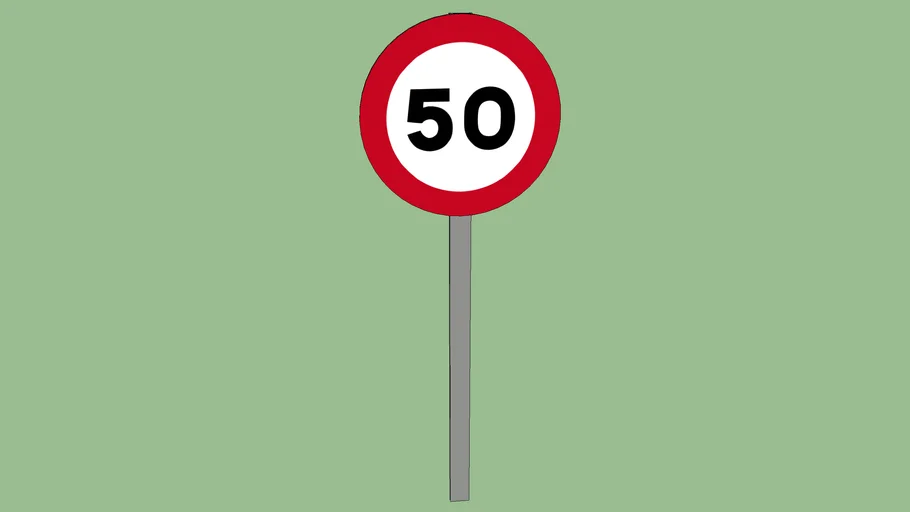 señal velocidad maxima 50 kmh