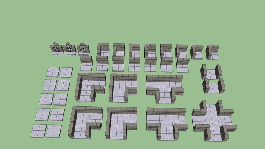 DF Room and Passage Set using Hirst Arts Blocks