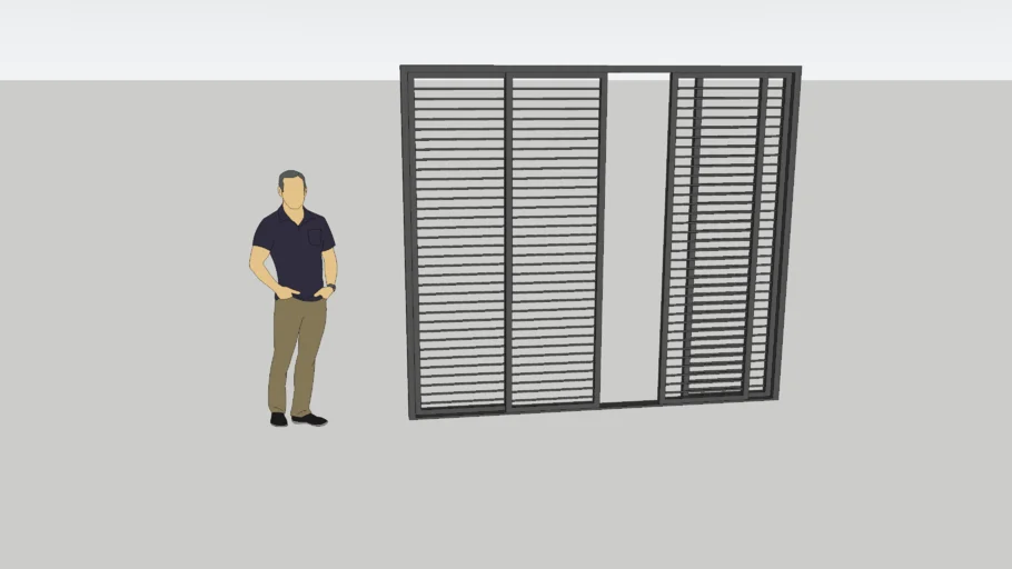 sliding metal door #推拉铁门