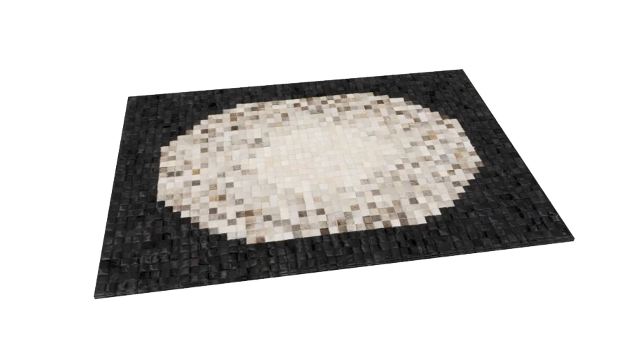 57335 Carpet Pixel Circle Grey 170x240cm | 3D Warehouse