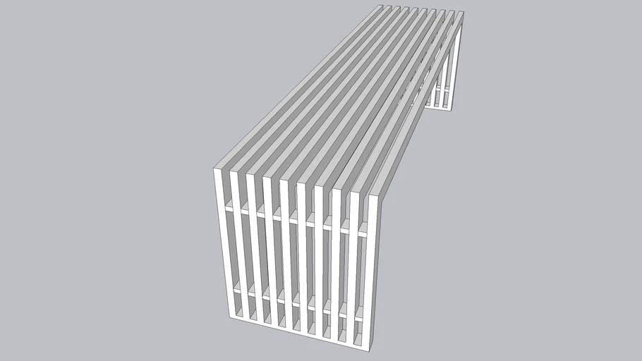 GRIDIRON LARGE STAINLESS STEEL BENCH