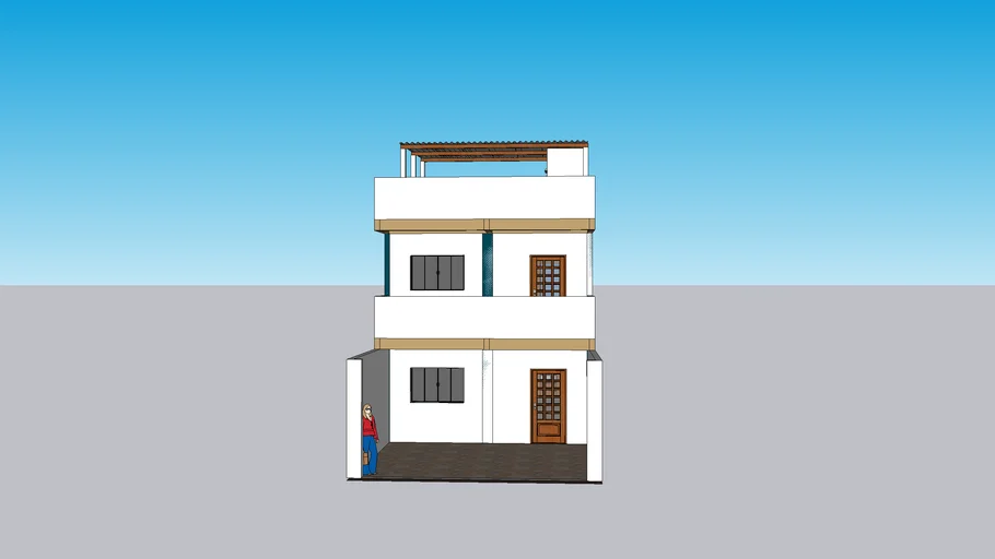 MODELO DE SOBRADO EM TERRENO 6X20