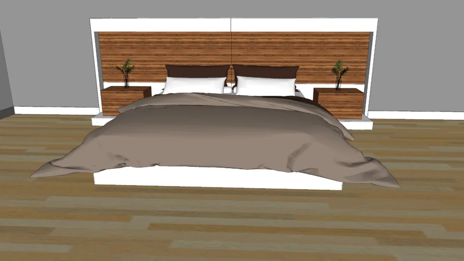 CAMA MODERNA LINEAL MODELO MARIA
