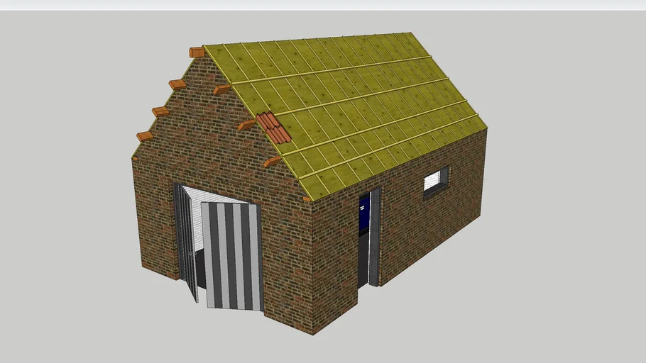 garage met hellend dak
