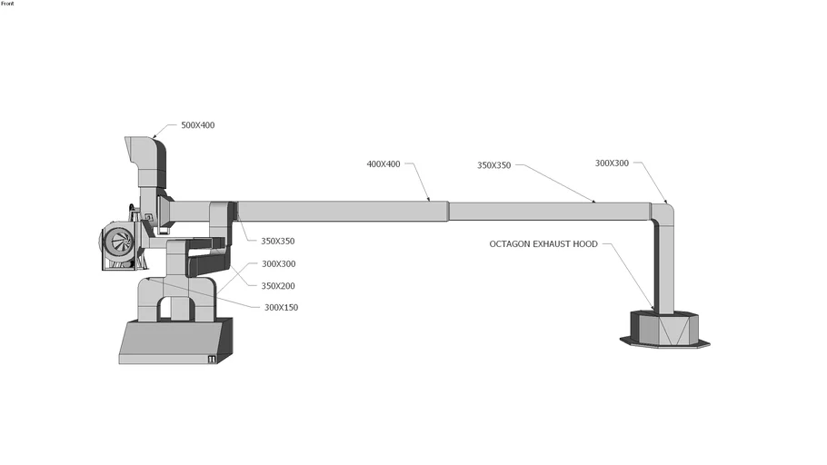 FRESH AIR AND EXHAUST DUCTING