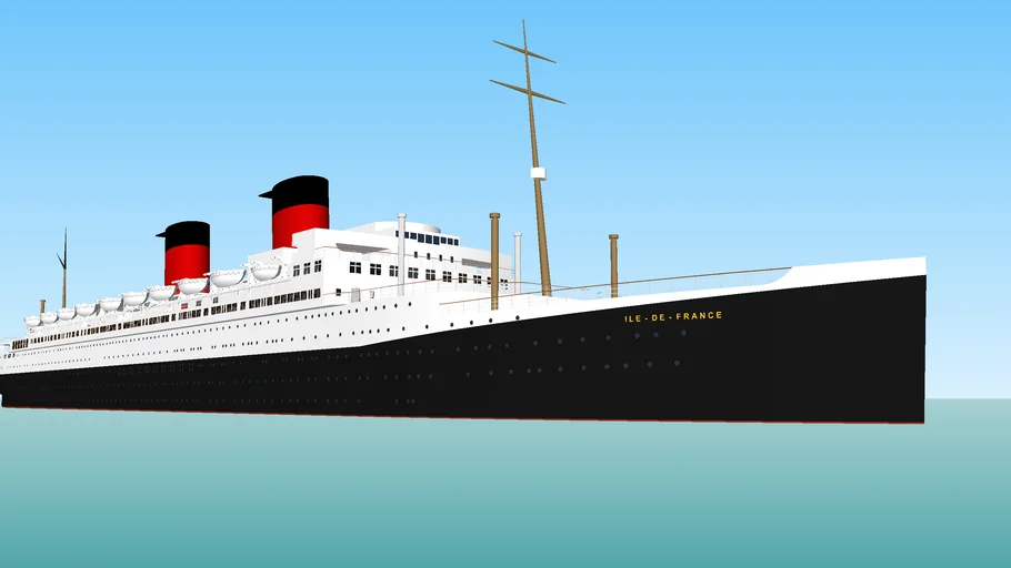 S.S. Île de France (1927 [after rebuilding in 1949]) - W.I.P.