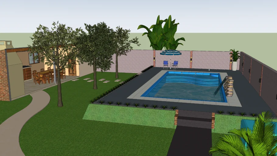 Piscina con quincho