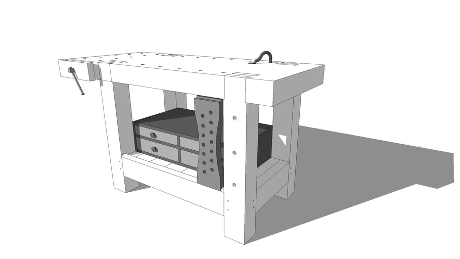 Roubo workbench with drawer box