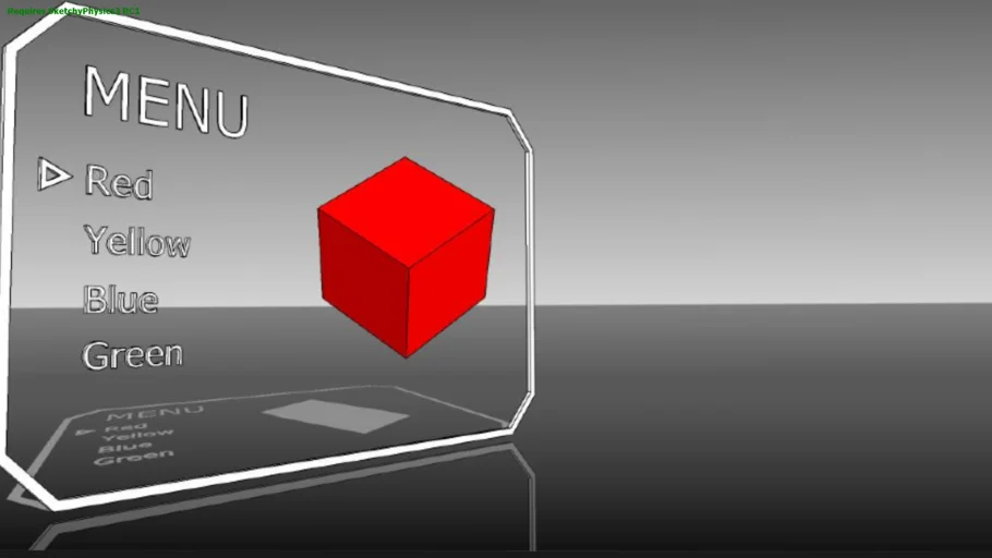 SketchyPhysics Menu system