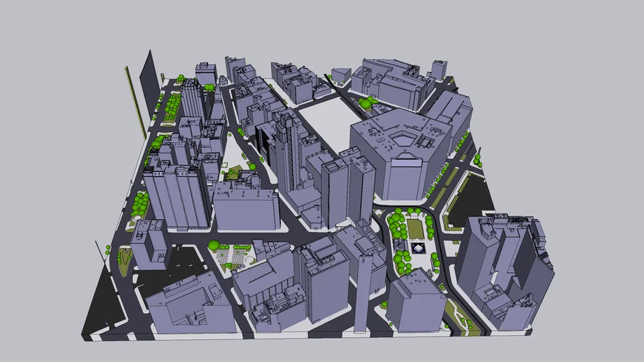 3D Model of Detroit, MI