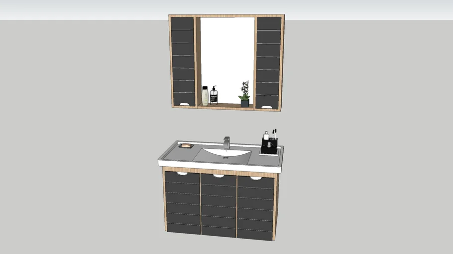 Black bathroom set